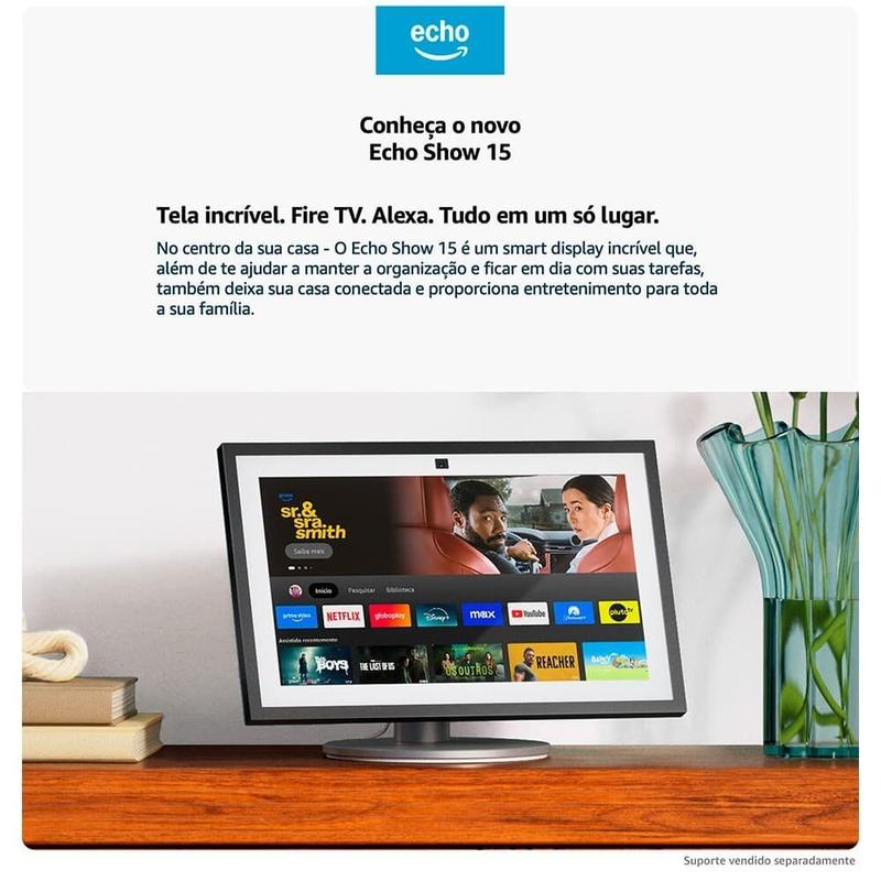 Echo Show 15 2 Geração Amazon, Full HD de 15,6
